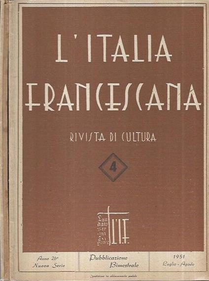 L' Italia Francescana 1951 - copertina