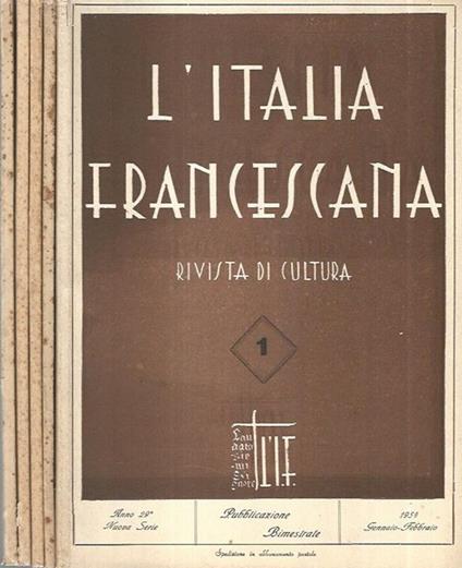 L' Italia Francescana 1954 - copertina