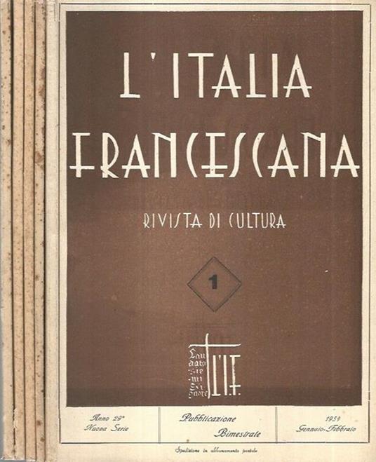 L' Italia Francescana 1954 - copertina