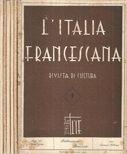 L' Italia Francescana 1954 - copertina