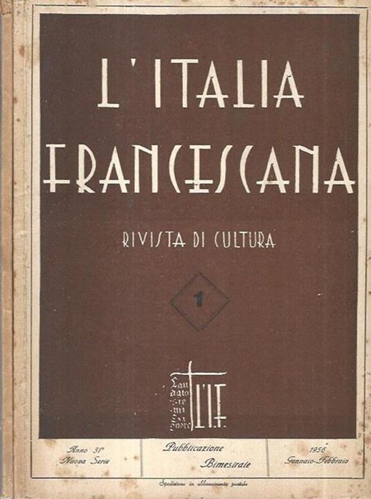L' Italia Francescana 1956 - copertina