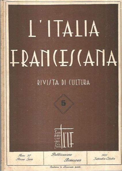 L' Italia Francescana 1956 - copertina