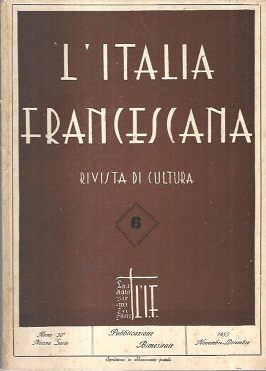 L' Italia Francescana 1955 - copertina
