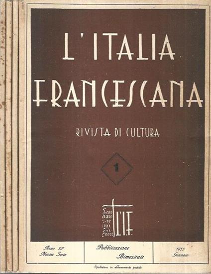 L' Italia Francescana 1955 - copertina