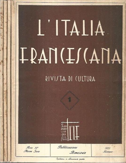 L' Italia Francescana 1955 - copertina