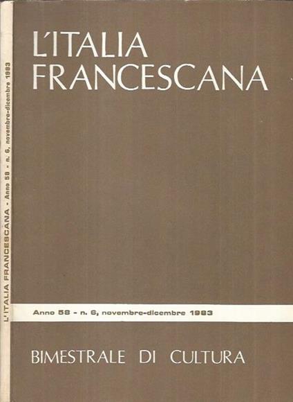 L' Italia Francescana - copertina