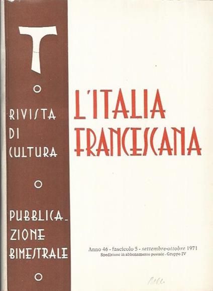 L' Italia Francescana - copertina