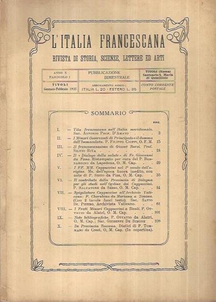 L' Italia Francescana - copertina