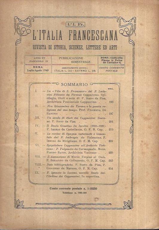 L' Italia Francescana - copertina