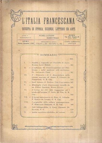 L' Italia Francescana - copertina