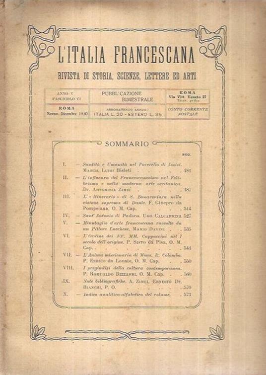 L' Italia Francescana - copertina