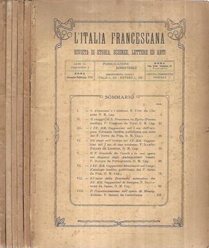 L' Italia Francescana - copertina