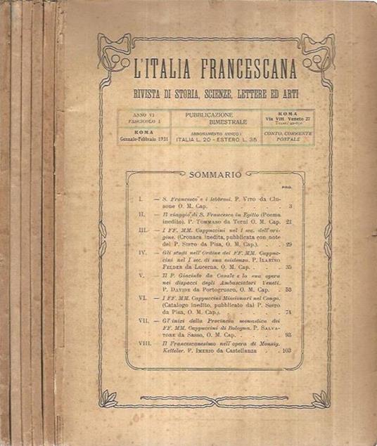 L' Italia Francescana - copertina