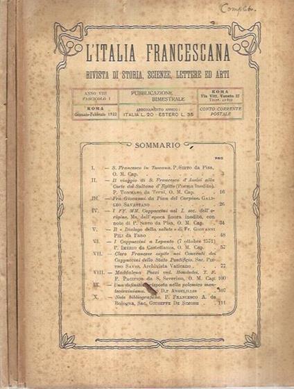 L' Italia Francescana - copertina