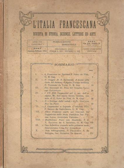 L' Italia Francescana - copertina