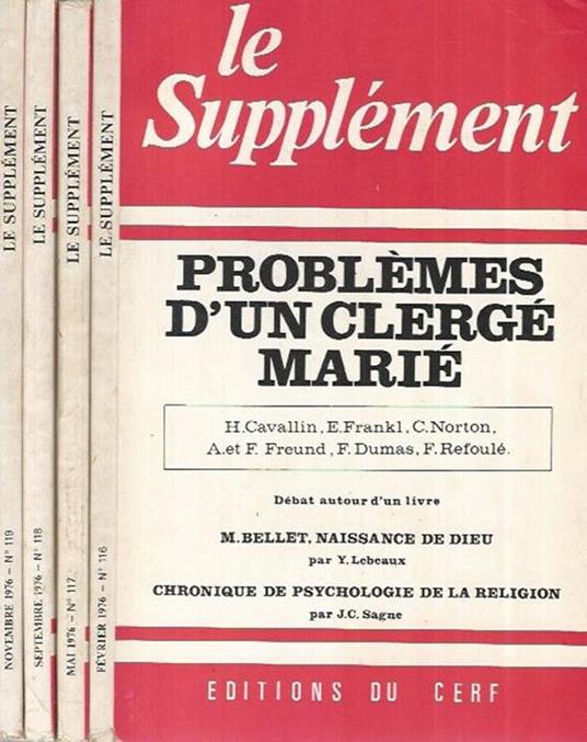 Le Supplement N° 116 - 117 - 118 - 119 del 1976 - copertina
