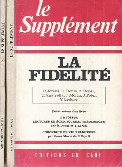 Le Supplement N° 122 - 123 1977 - copertina