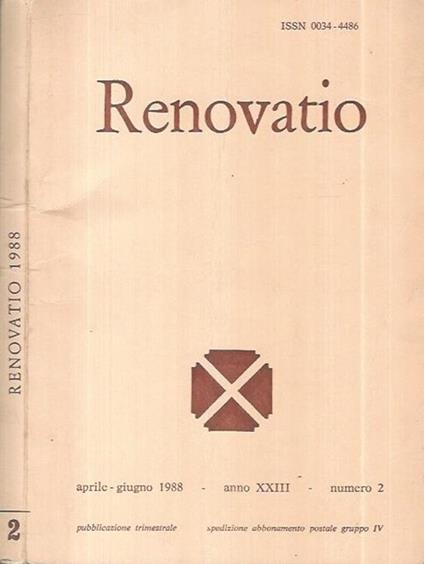 Renovatio 1988 - copertina