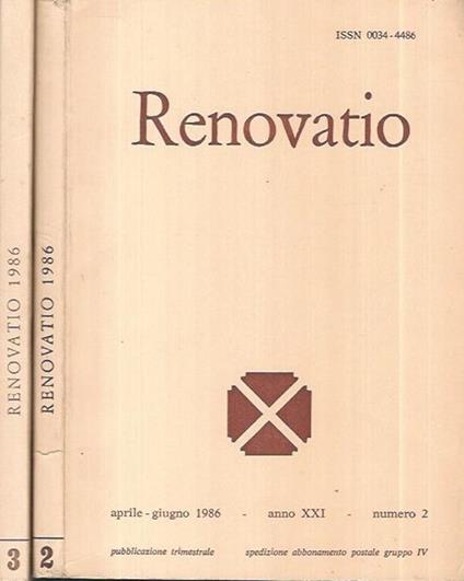 Renovatio 1986 - copertina