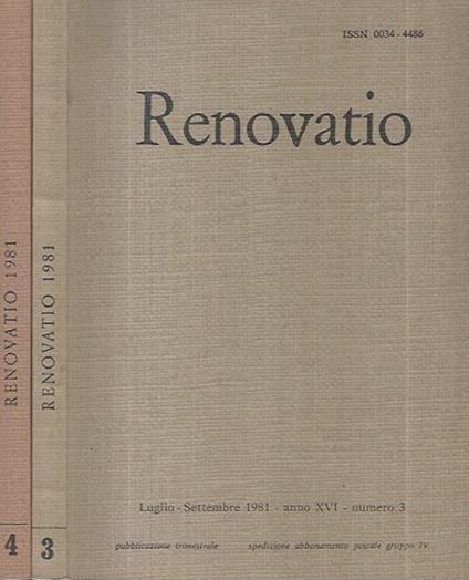 Renovatio 1981 - copertina