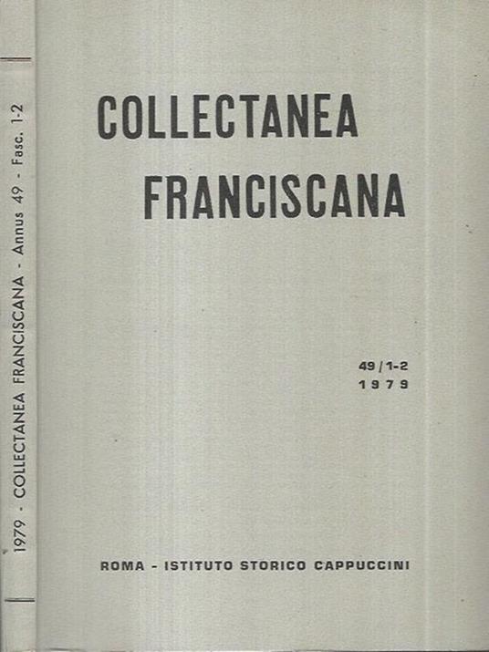 Collectanea Francescana 1979 - copertina