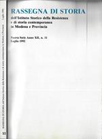 Rassegna di storia dell'Istituto Storico della Resistenza in Modena e provincia Anno XII N° 11
