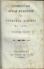 Commentarj sulle tragedie di Vittorio Alfieri da Asti