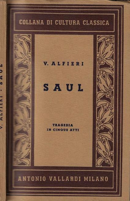 Saul - Vittorio Alfieri - copertina