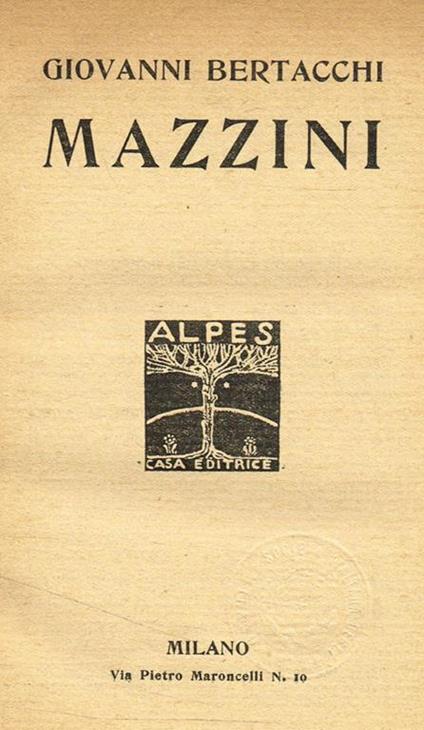 Mazzini - Giovanni Bertacchi - copertina