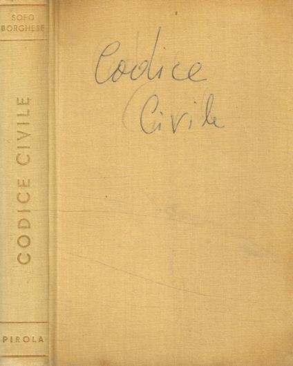 Codice Civile - Sofo Borghese - copertina