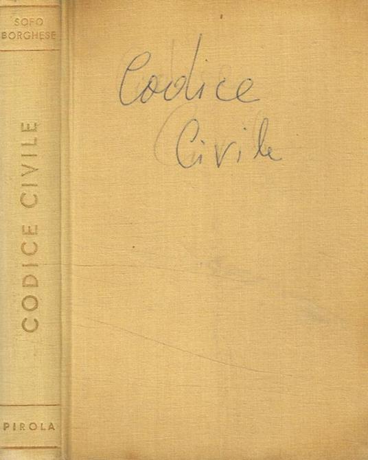 Codice Civile - Sofo Borghese - copertina