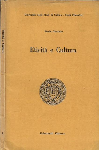 Eticità e Cultura - Nicola Ciarletta - copertina