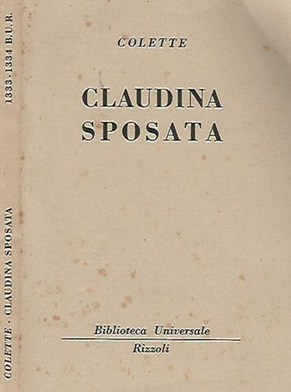 Claudina sposata - Colette - copertina