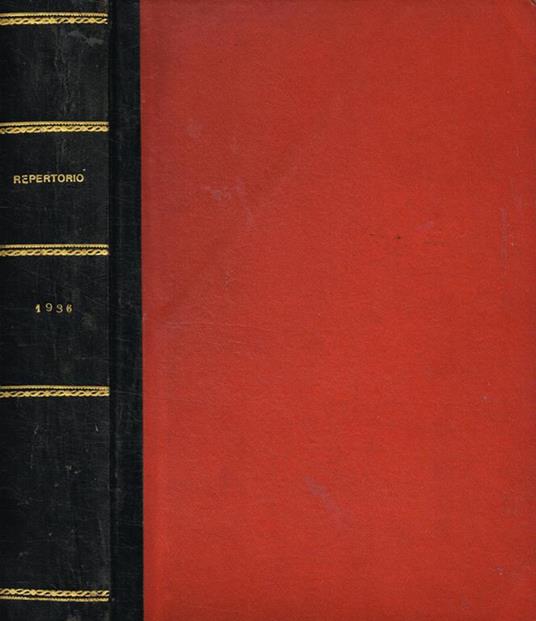 Repertorio generale annuale della giurisprudenza italiana con notizie bibliografiche, di legislazione, ecc. Appendice al volume LXXXVIII del periodico 'Giurisprudenza Italiana' e 'La Legge', anno XXXVIII, 1936 - Giovanni Davicini - copertina