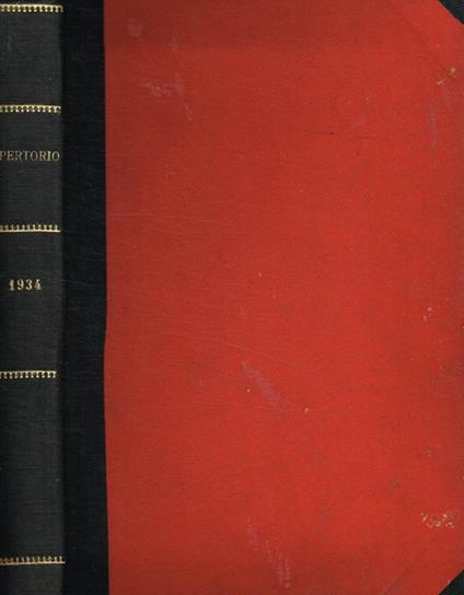 Repertorio generale annuale della giurisprudenza italiana con notizie bibliografiche, di legislazione, ecc. Appendice al volume LXXXVI del periodico 'Giurisprudenza Italiana' e 'La Legge', anno XXXVI, 1934 - Giovanni Davicini - copertina