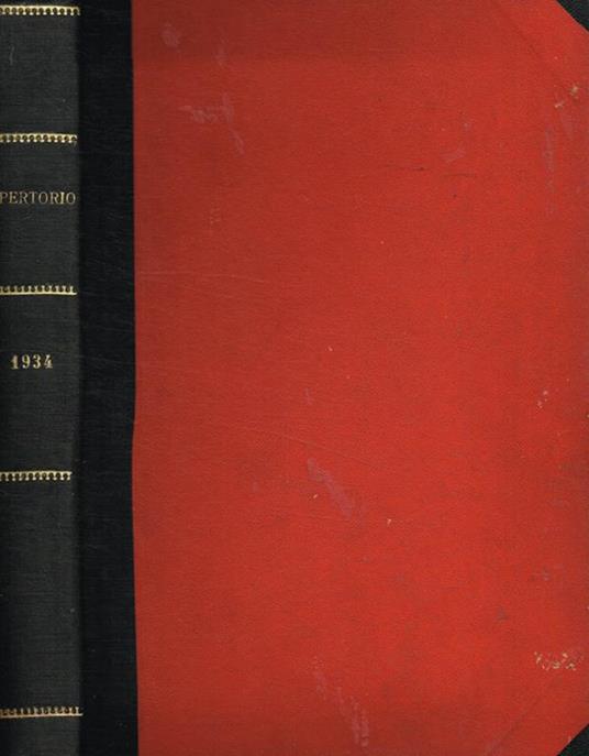 Repertorio generale annuale della giurisprudenza italiana con notizie bibliografiche, di legislazione, ecc. Appendice al volume LXXXVI del periodico 'Giurisprudenza Italiana' e 'La Legge', anno XXXVI, 1934 - Giovanni Davicini - copertina