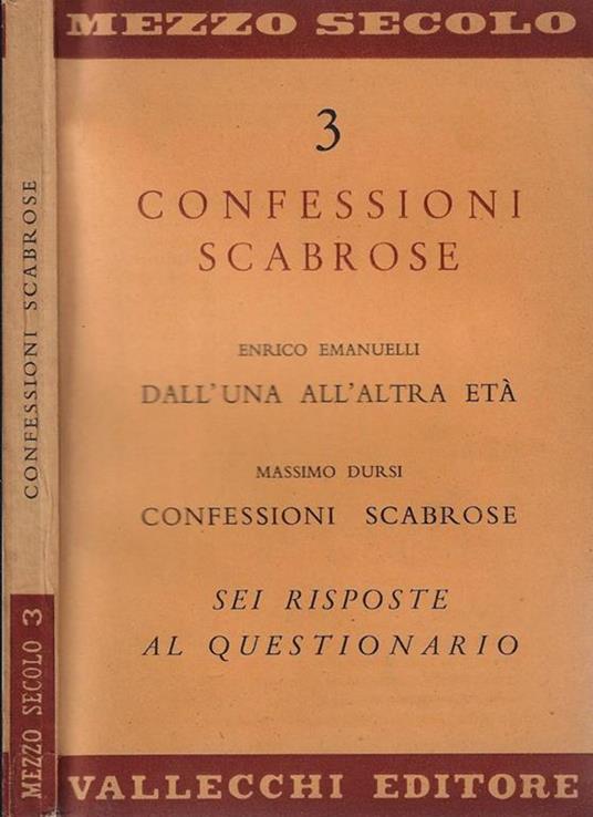 Confessioni scabrose Anno I N° 3 - Enrico Emanuelli - copertina