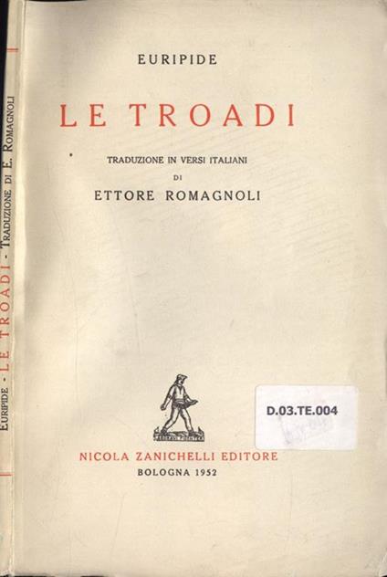 Le troadi - Euripide - copertina
