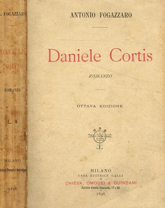 Daniele Cortis - Antonio Fogazzaro - copertina