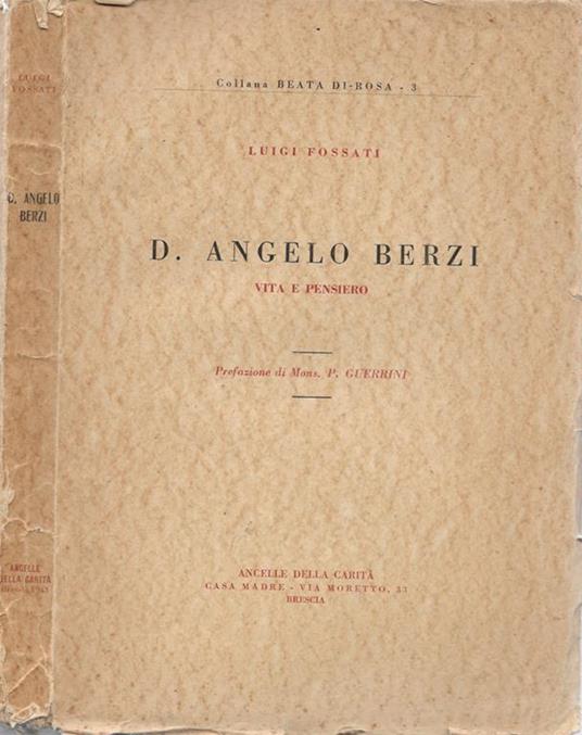 D. Angelo Berzi - Luigi Fossati - copertina