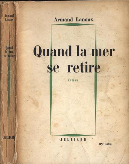 Quand la mer se retire - Armand Lanoux - copertina