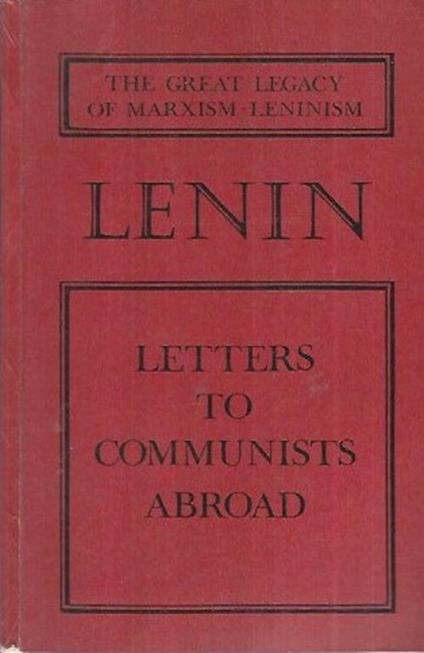 Letters to Communists abroad - Lenin - copertina