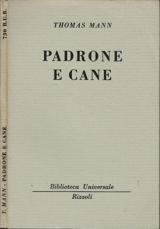 Padrone e cane - Thomas Mann - copertina