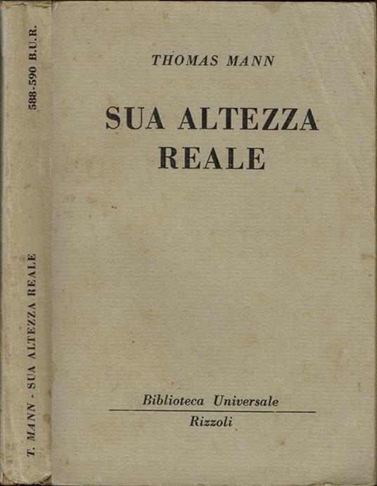 Sua altezza reale - Thomas Mann - copertina
