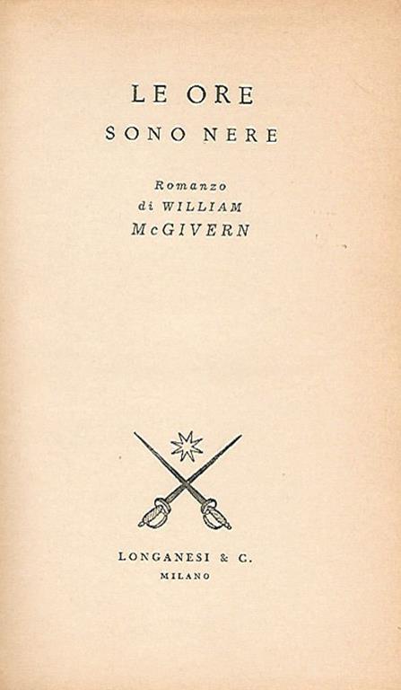 Le ore sono nere - William McGivern - copertina