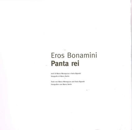 Eros Bonamini: Panta rei - Marco Meneguzzo - copertina