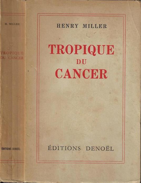 Tropique du cancer - Henry Miller - copertina