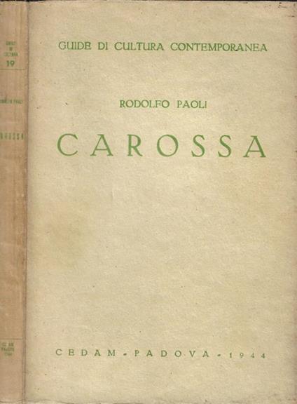 Carossa - Rodolfo Paoli - copertina