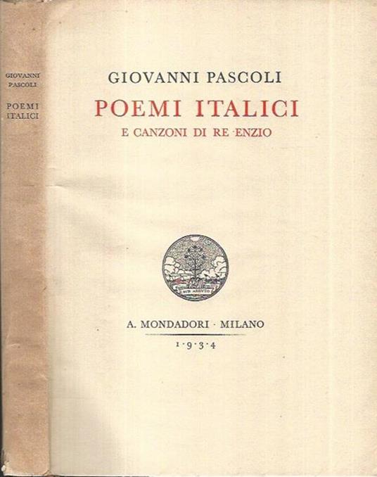 Poemi Italici - Giovanni Pascoli - copertina