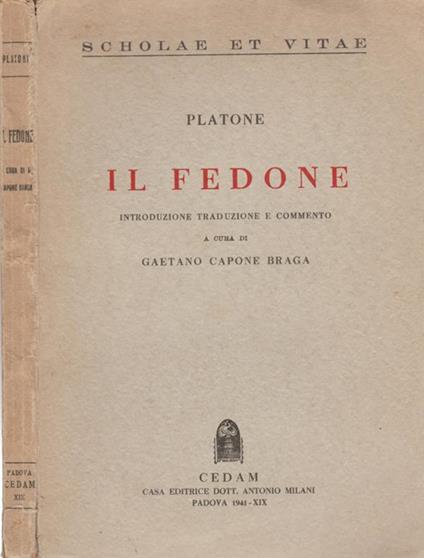 Il fedone - Platone - copertina